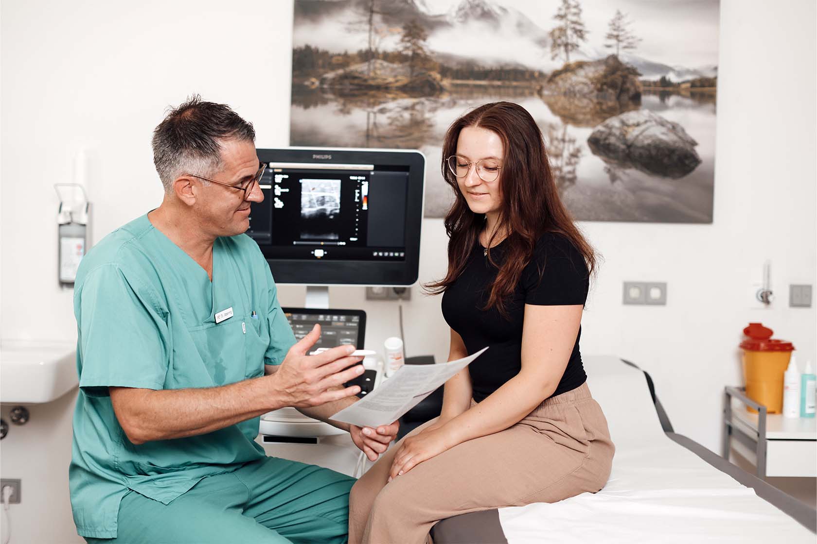 Bild von Besprechung Patient und Arzt